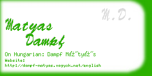 matyas dampf business card